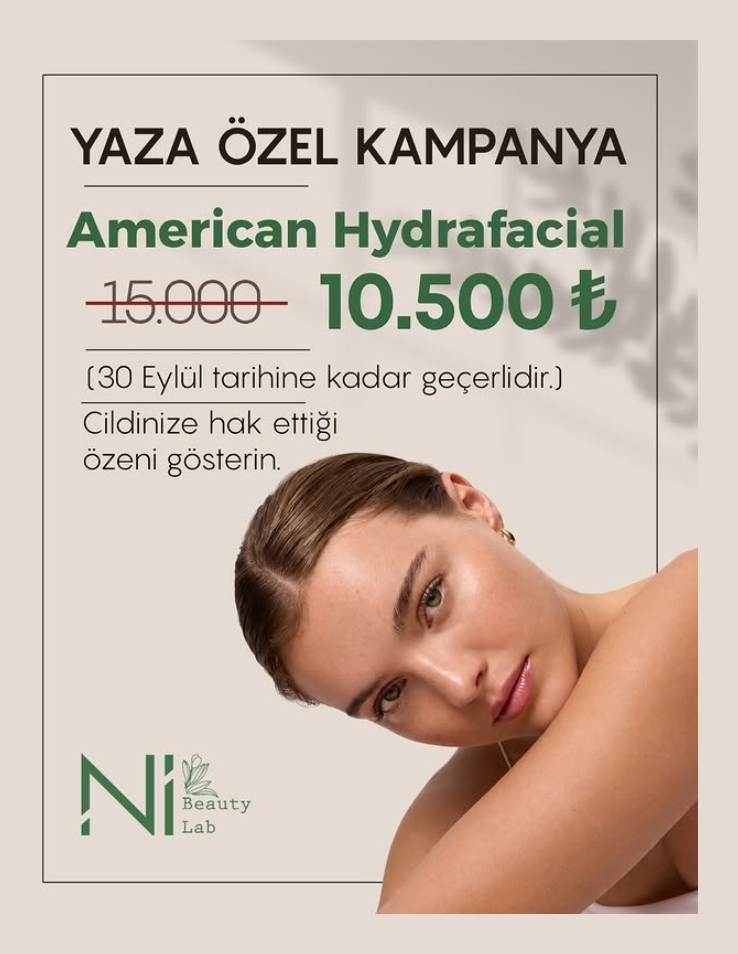 Yaza özel kampanya: American Hydrafacial